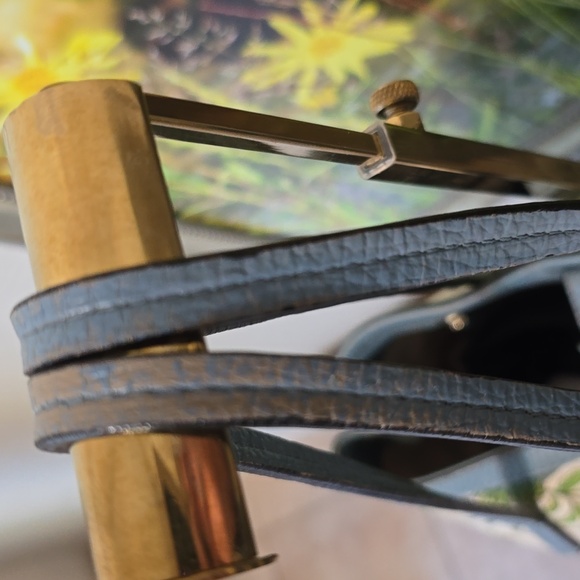 Gucci Floral Canvas Tote Blue Leather Trim Botanical Print Shoulder Bag W/COA - Picture 5 of 15